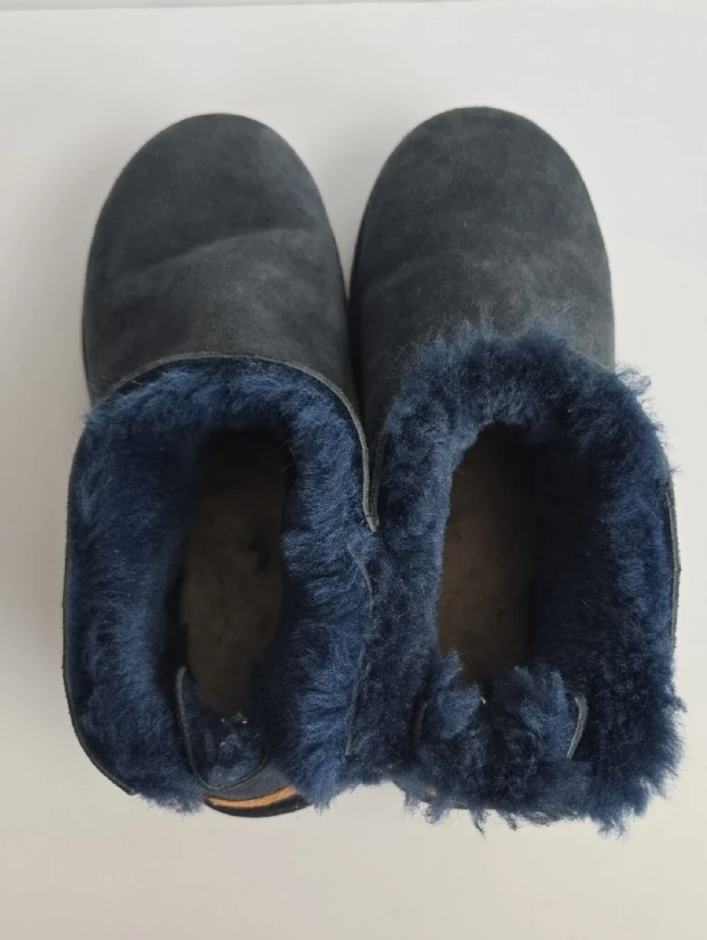 UGG Classic Ultra Mini Boots Navy Blue Suede Shearling Women's Size 11
